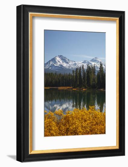 Scott Lake with Sister Mts, Willamette National Forest Oregon, USA-Jamie & Judy Wild-Framed Photographic Print