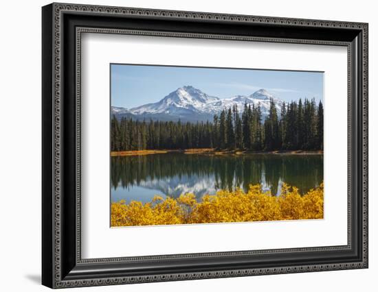 Scott Lake with Sister Mts, Willamette National Forest Oregon, USA-Jamie & Judy Wild-Framed Photographic Print