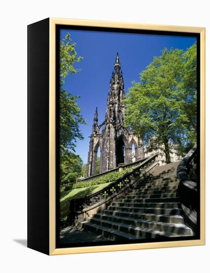 Scott Monument, Edinburgh, Lothian, Scotland, United Kingdom-Peter Scholey-Framed Premier Image Canvas