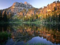 Mt. Magog Reflected in White Pine Lake at Sunrise, Wasatch-Cache National Forest, Utah, USA-Scott T^ Smith-Photographic Print