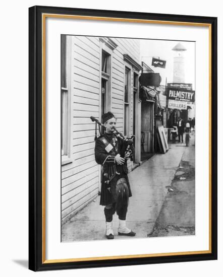 Scottish Bagpiper-Irving Underhill-Framed Photo