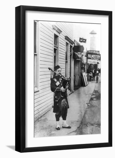 Scottish Bagpiper-Irving Underhill-Framed Art Print