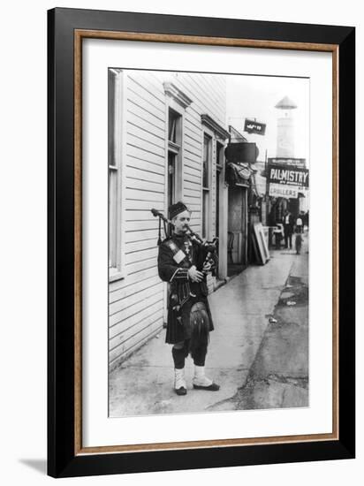 Scottish Bagpiper-Irving Underhill-Framed Art Print