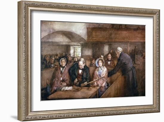 Scottish Churchgoing 19C-Henry W Kerr-Framed Art Print