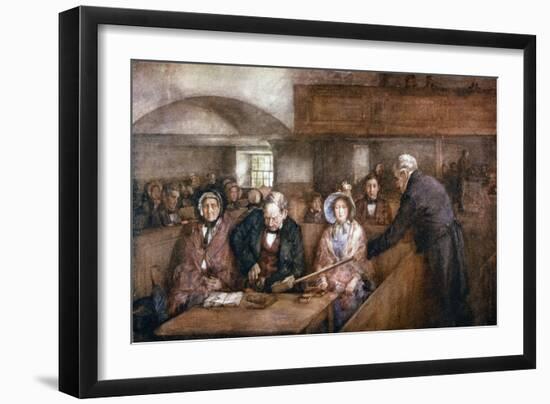 Scottish Churchgoing 19C-Henry W Kerr-Framed Art Print