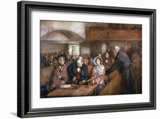 Scottish Churchgoing 19C-Henry W Kerr-Framed Art Print