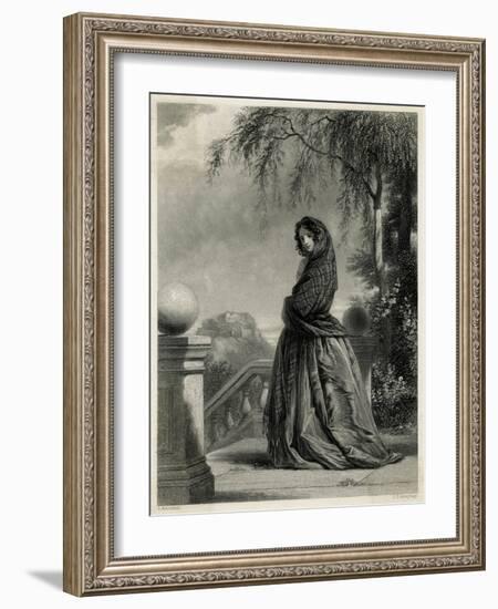 Scottish Girl 1840S-JC Armytage-Framed Art Print