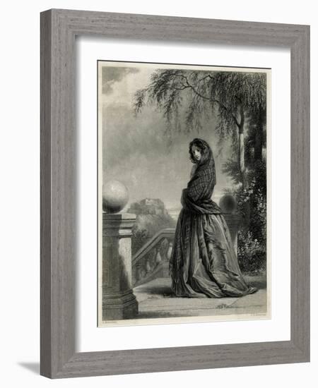 Scottish Girl 1840S-JC Armytage-Framed Art Print