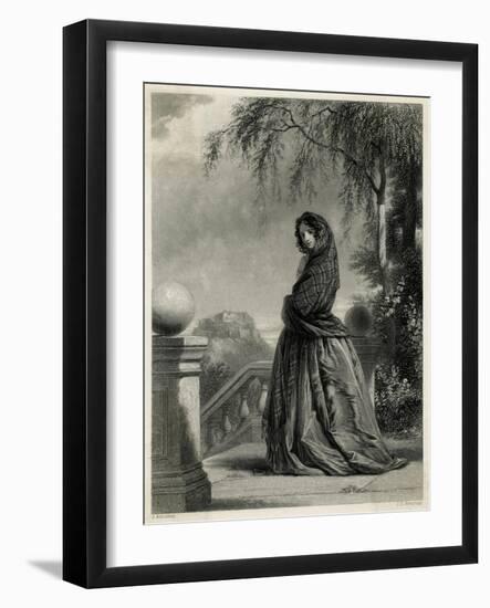 Scottish Girl 1840S-JC Armytage-Framed Art Print