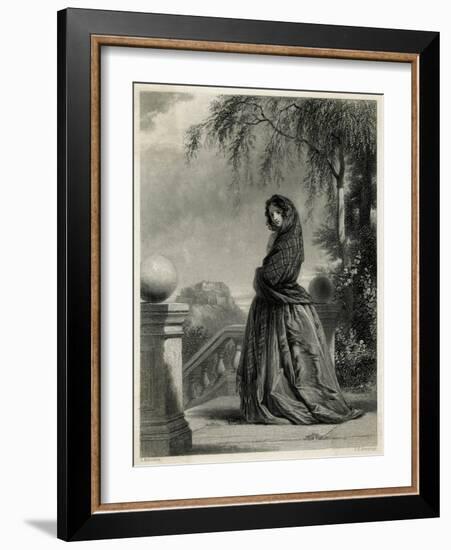 Scottish Girl 1840S-JC Armytage-Framed Art Print