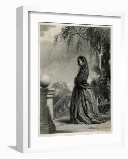 Scottish Girl 1840S-JC Armytage-Framed Art Print