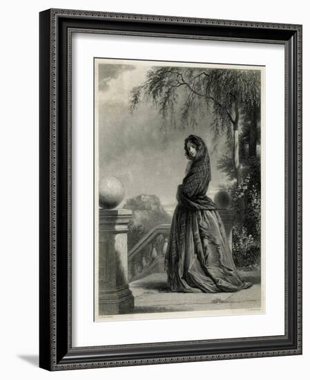 Scottish Girl 1840S-JC Armytage-Framed Art Print