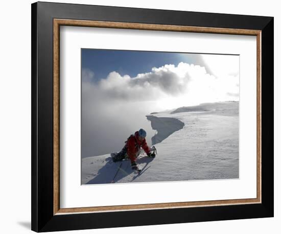 Scottish Highlands, Glencoe, Ice Climbing on the Cliffs of Aonach Mor, Scotland-Paul Harris-Framed Photographic Print