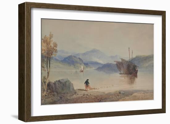 Scottish Loch, 1841 (Watercolour)-Thomas Miles Richardson-Framed Giclee Print