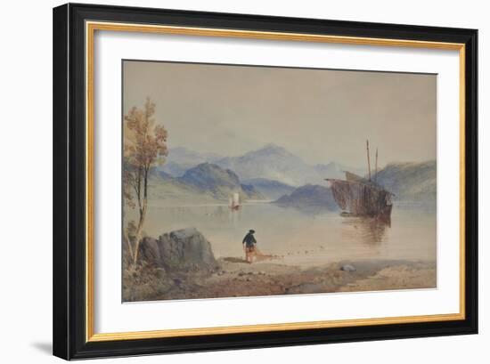 Scottish Loch, 1841 (Watercolour)-Thomas Miles Richardson-Framed Giclee Print