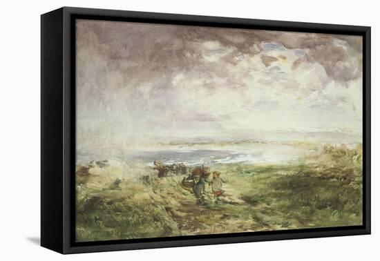 Scottish Shore, 19th Century-William Mactaggart-Framed Premier Image Canvas