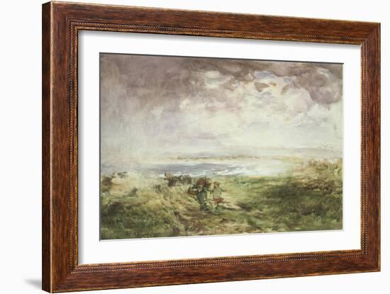 Scottish Shore, 19th Century-William Mactaggart-Framed Giclee Print