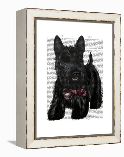 Scottish Terrier and Bow-Fab Funky-Framed Stretched Canvas