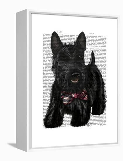 Scottish Terrier and Bow-Fab Funky-Framed Stretched Canvas