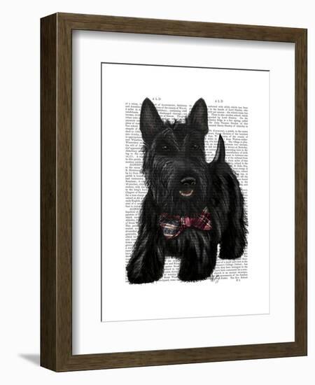 Scottish Terrier and Bow-Fab Funky-Framed Art Print