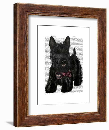 Scottish Terrier and Bow-Fab Funky-Framed Art Print