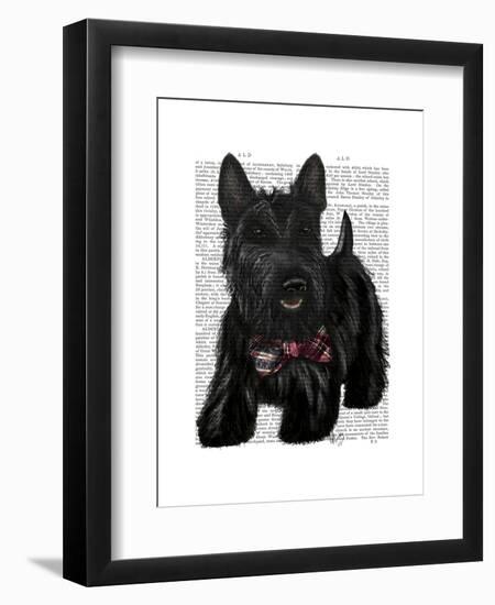 Scottish Terrier and Bow-Fab Funky-Framed Art Print