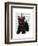 Scottish Terrier and Party Hat-Fab Funky-Framed Art Print