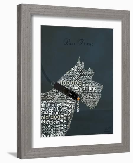 Scottish Terrier Best Friend-Dominique Vari-Framed Art Print