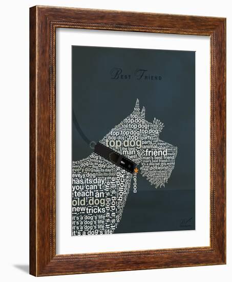 Scottish Terrier Best Friend-Dominique Vari-Framed Art Print