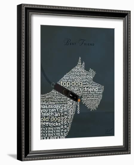 Scottish Terrier Best Friend-Dominique Vari-Framed Art Print