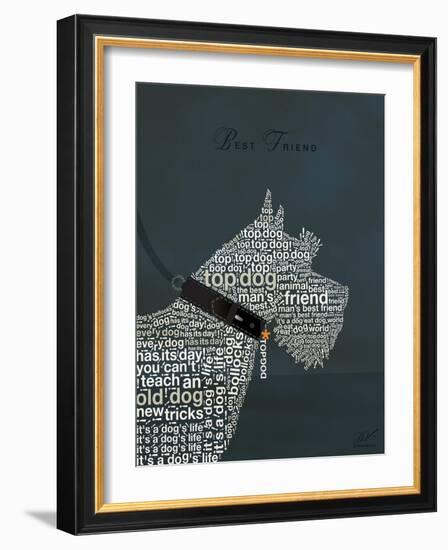 Scottish Terrier Best Friend-Dominique Vari-Framed Art Print