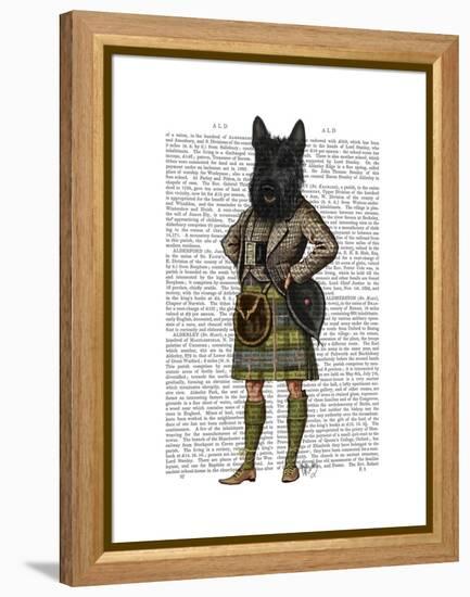 Scottish Terrier in Kilt-Fab Funky-Framed Stretched Canvas