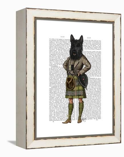 Scottish Terrier in Kilt-Fab Funky-Framed Stretched Canvas