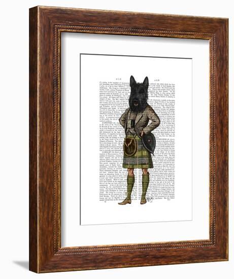 Scottish Terrier in Kilt-Fab Funky-Framed Art Print