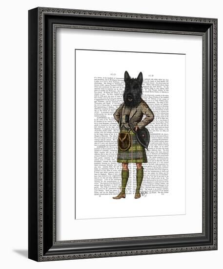 Scottish Terrier in Kilt-Fab Funky-Framed Art Print