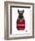 Scottish Terrier in Pin Plaid Shirt-Olga Angellos-Framed Art Print