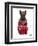 Scottish Terrier in Pin Plaid Shirt-Olga Angellos-Framed Art Print