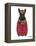 Scottish Terrier in Pin Plaid Shirt-Olga Angellos-Framed Stretched Canvas