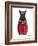 Scottish Terrier in Pin Plaid Shirt-Olga Angellos-Framed Art Print