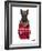 Scottish Terrier in Pin Plaid Shirt-Olga Angellos-Framed Art Print