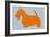 Scottish Terrier Orange-NaxArt-Framed Art Print