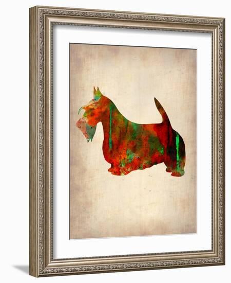 Scottish Terrier Watercolor 2-NaxArt-Framed Art Print