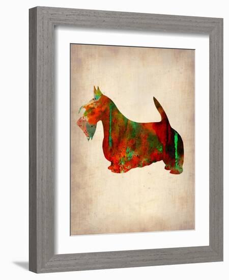 Scottish Terrier Watercolor 2-NaxArt-Framed Art Print