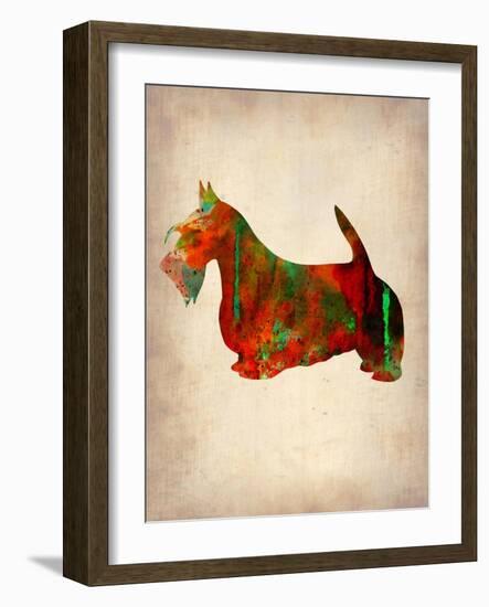 Scottish Terrier Watercolor 2-NaxArt-Framed Art Print