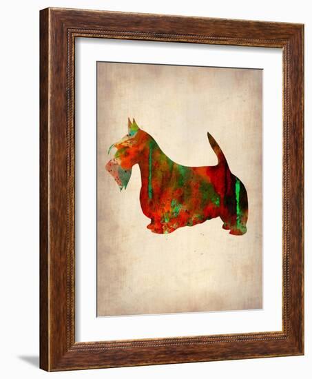 Scottish Terrier Watercolor 2-NaxArt-Framed Art Print