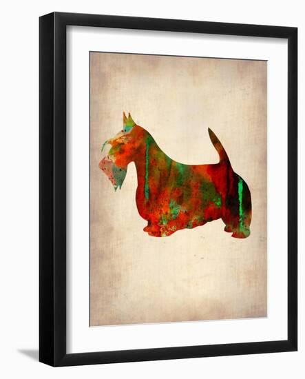 Scottish Terrier Watercolor 2-NaxArt-Framed Art Print