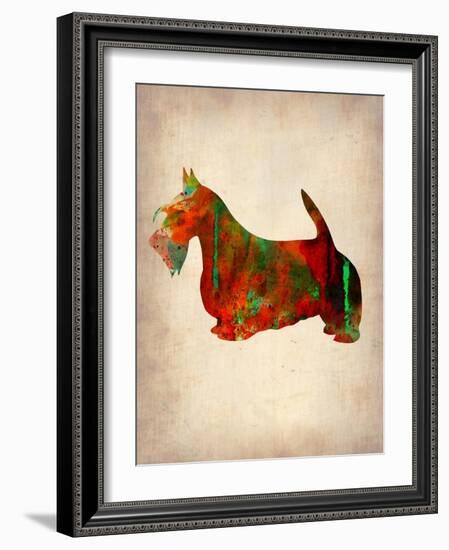 Scottish Terrier Watercolor 2-NaxArt-Framed Art Print