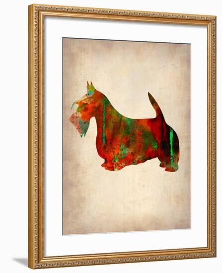 Scottish Terrier Watercolor 2-NaxArt-Framed Art Print