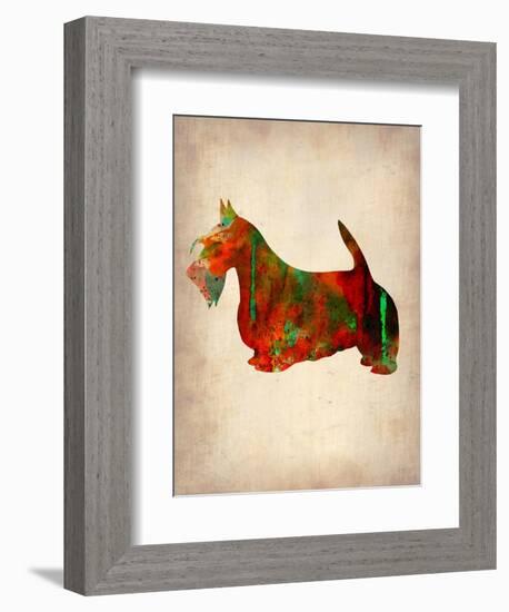 Scottish Terrier Watercolor 2-NaxArt-Framed Art Print