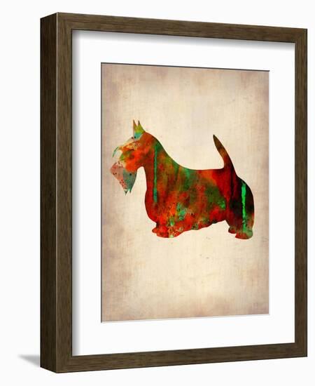 Scottish Terrier Watercolor 2-NaxArt-Framed Art Print